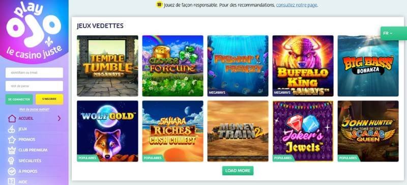 Image: PlayOjo Casino : Notre avis détaillé
